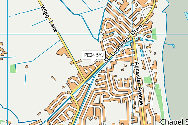 PE24 5YJ map - OS VectorMap District (Ordnance Survey)