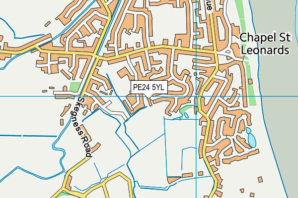 PE24 5YL map - OS VectorMap District (Ordnance Survey)