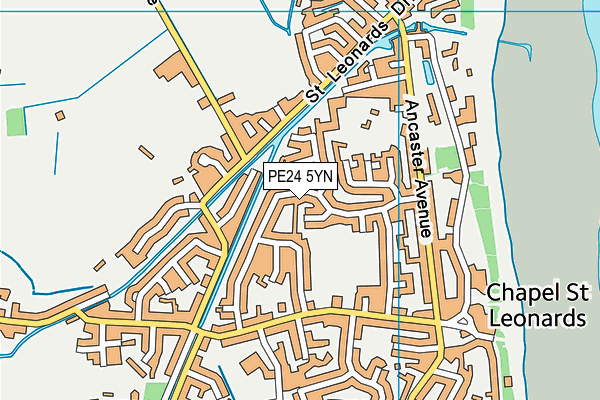 PE24 5YN map - OS VectorMap District (Ordnance Survey)