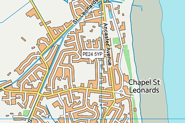 PE24 5YP map - OS VectorMap District (Ordnance Survey)