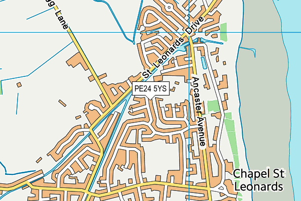 PE24 5YS map - OS VectorMap District (Ordnance Survey)