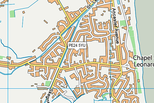 PE24 5YU map - OS VectorMap District (Ordnance Survey)