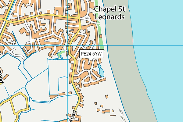 PE24 5YW map - OS VectorMap District (Ordnance Survey)