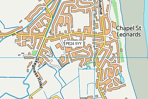 PE24 5YY map - OS VectorMap District (Ordnance Survey)