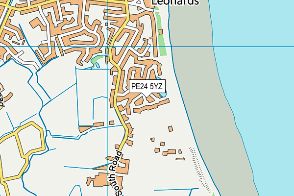PE24 5YZ map - OS VectorMap District (Ordnance Survey)