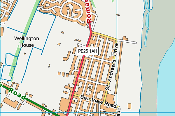 PE25 1AH map - OS VectorMap District (Ordnance Survey)