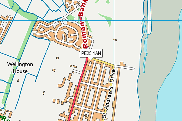 PE25 1AN map - OS VectorMap District (Ordnance Survey)