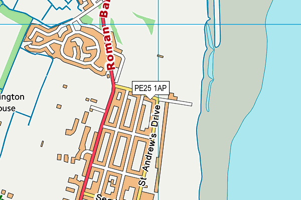 PE25 1AP map - OS VectorMap District (Ordnance Survey)