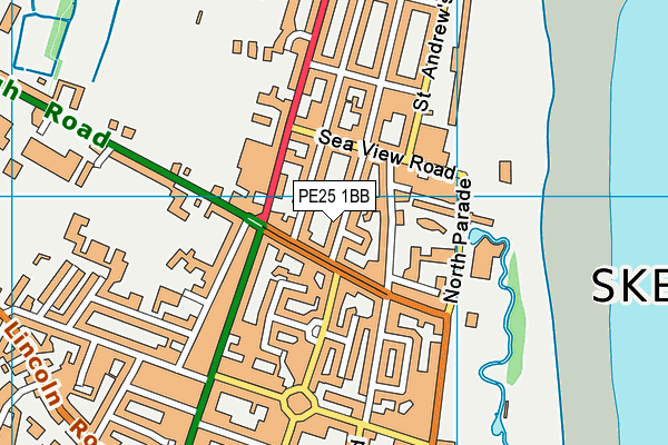 PE25 1BB map - OS VectorMap District (Ordnance Survey)