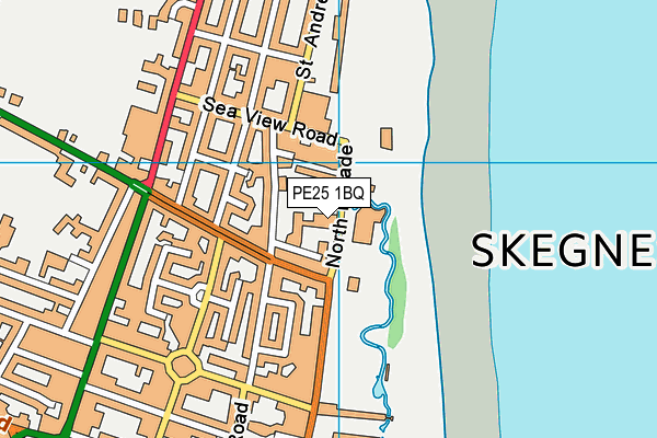PE25 1BQ map - OS VectorMap District (Ordnance Survey)