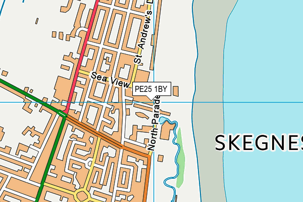 PE25 1BY map - OS VectorMap District (Ordnance Survey)
