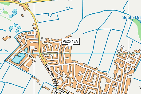 PE25 1EA map - OS VectorMap District (Ordnance Survey)