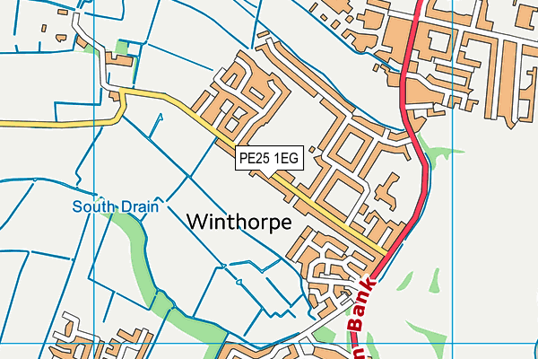 PE25 1EG map - OS VectorMap District (Ordnance Survey)