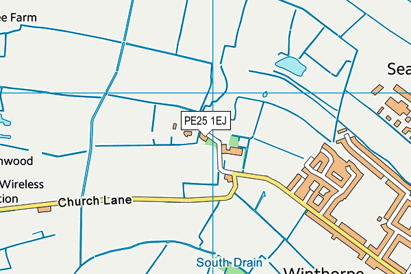 PE25 1EJ map - OS VectorMap District (Ordnance Survey)