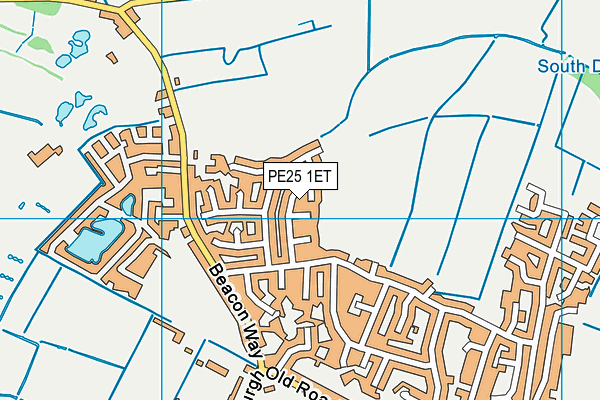 PE25 1ET map - OS VectorMap District (Ordnance Survey)