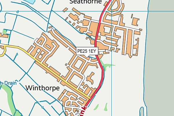 PE25 1EY map - OS VectorMap District (Ordnance Survey)