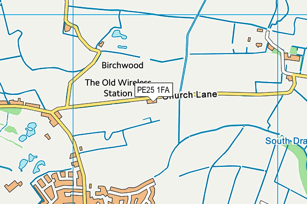 PE25 1FA map - OS VectorMap District (Ordnance Survey)