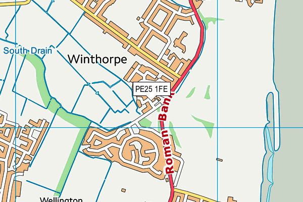 PE25 1FE map - OS VectorMap District (Ordnance Survey)