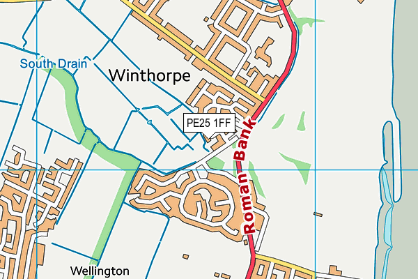 PE25 1FF map - OS VectorMap District (Ordnance Survey)