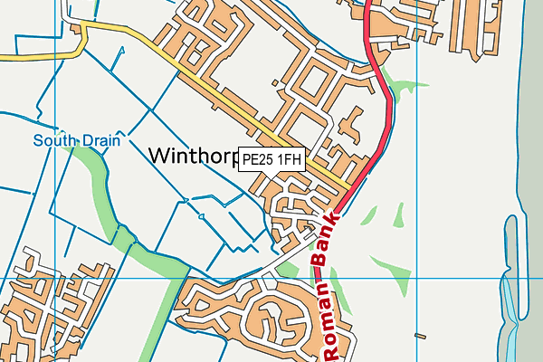 PE25 1FH map - OS VectorMap District (Ordnance Survey)