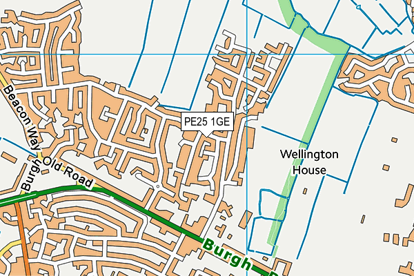 PE25 1GE map - OS VectorMap District (Ordnance Survey)