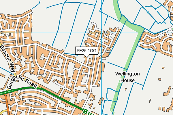 PE25 1GG map - OS VectorMap District (Ordnance Survey)