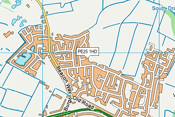 PE25 1HD map - OS VectorMap District (Ordnance Survey)