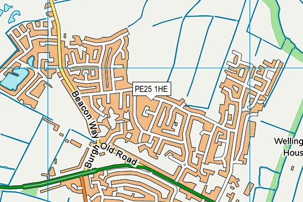 PE25 1HE map - OS VectorMap District (Ordnance Survey)