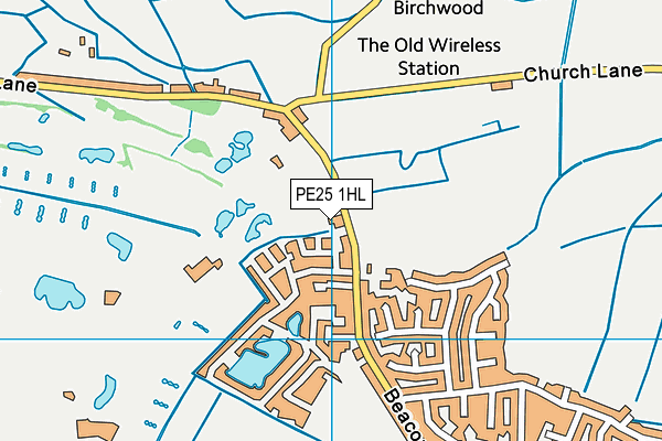 PE25 1HL map - OS VectorMap District (Ordnance Survey)