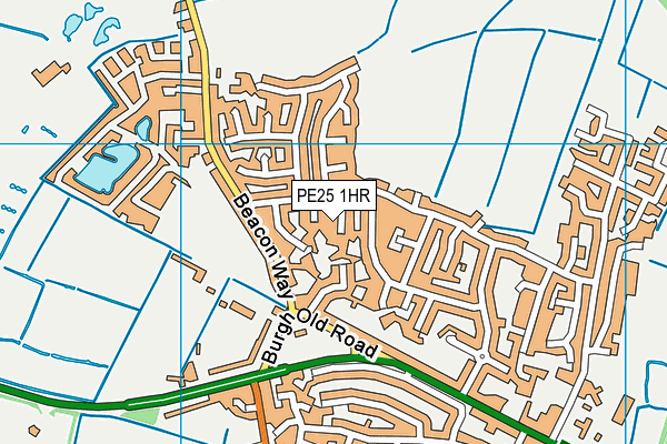 PE25 1HR map - OS VectorMap District (Ordnance Survey)