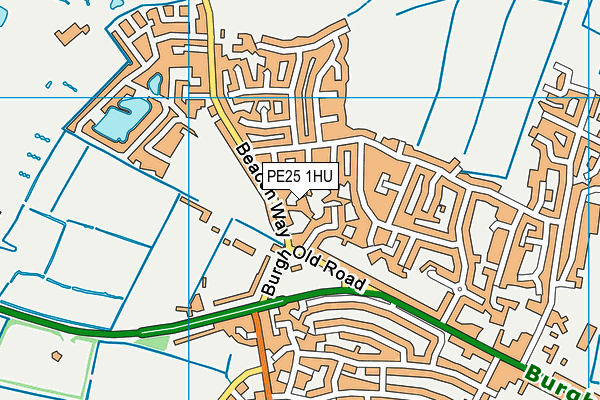 PE25 1HU map - OS VectorMap District (Ordnance Survey)
