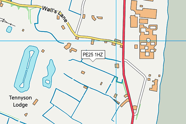 PE25 1HZ map - OS VectorMap District (Ordnance Survey)