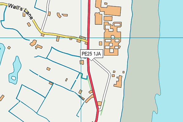 PE25 1JA map - OS VectorMap District (Ordnance Survey)