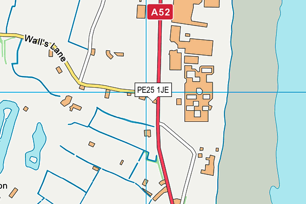 PE25 1JE map - OS VectorMap District (Ordnance Survey)
