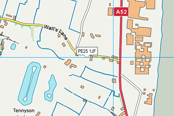 PE25 1JF map - OS VectorMap District (Ordnance Survey)
