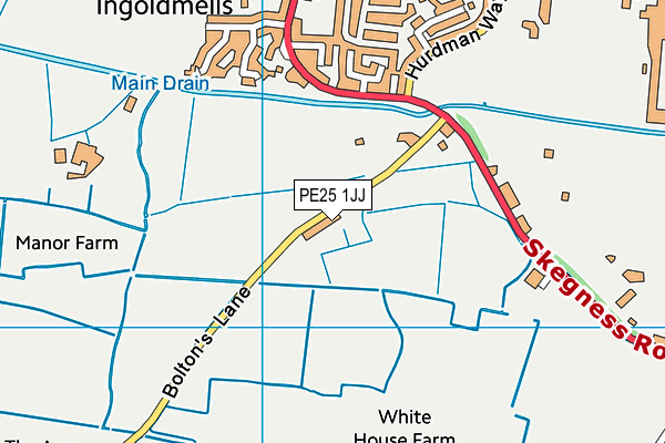 PE25 1JJ map - OS VectorMap District (Ordnance Survey)