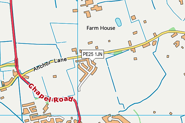 PE25 1JN map - OS VectorMap District (Ordnance Survey)