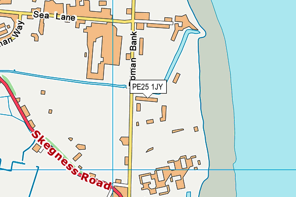 PE25 1JY map - OS VectorMap District (Ordnance Survey)