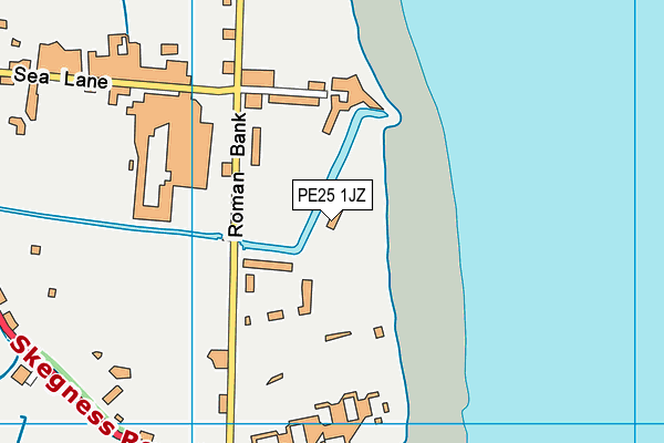 PE25 1JZ map - OS VectorMap District (Ordnance Survey)
