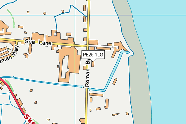 PE25 1LG map - OS VectorMap District (Ordnance Survey)