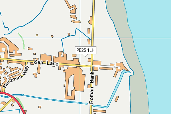 PE25 1LH map - OS VectorMap District (Ordnance Survey)
