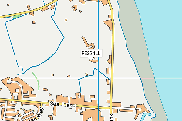 PE25 1LL map - OS VectorMap District (Ordnance Survey)