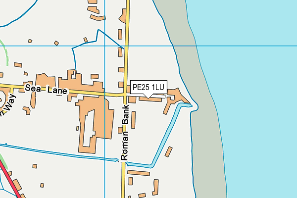 PE25 1LU map - OS VectorMap District (Ordnance Survey)