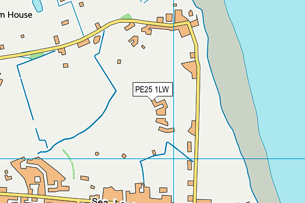PE25 1LW map - OS VectorMap District (Ordnance Survey)