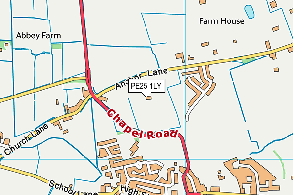 PE25 1LY map - OS VectorMap District (Ordnance Survey)