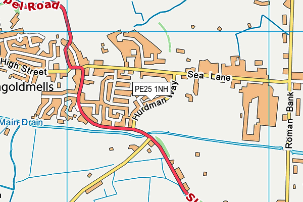 PE25 1NH map - OS VectorMap District (Ordnance Survey)