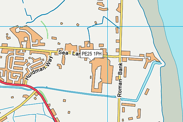 PE25 1PH map - OS VectorMap District (Ordnance Survey)