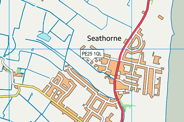 PE25 1QL map - OS VectorMap District (Ordnance Survey)