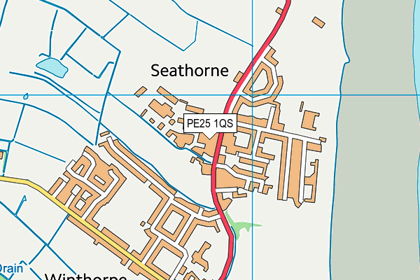 PE25 1QS map - OS VectorMap District (Ordnance Survey)