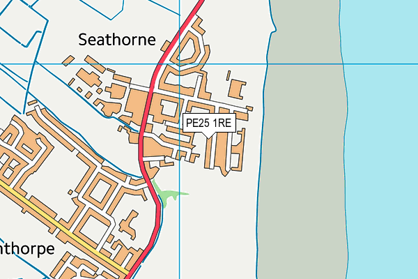 PE25 1RE map - OS VectorMap District (Ordnance Survey)